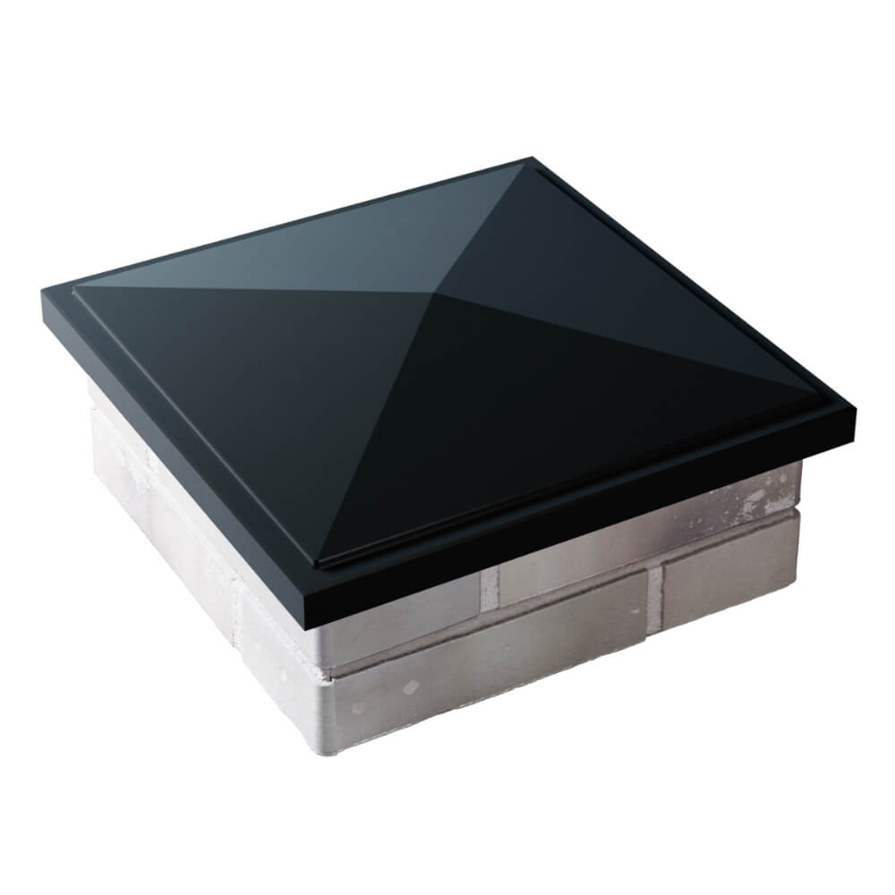 Колпак Zking БонаМоно Черный на столб 1.5х1.5 кирпича (385х385, 400х400мм) в Шахтах фото