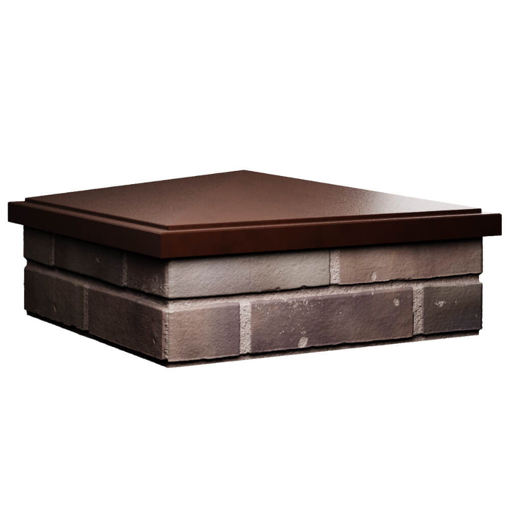 Колпак Zking БонаМоно Коричневый на столб 2х2 кирпича (515х515, 530х530мм) в Шахтах фото