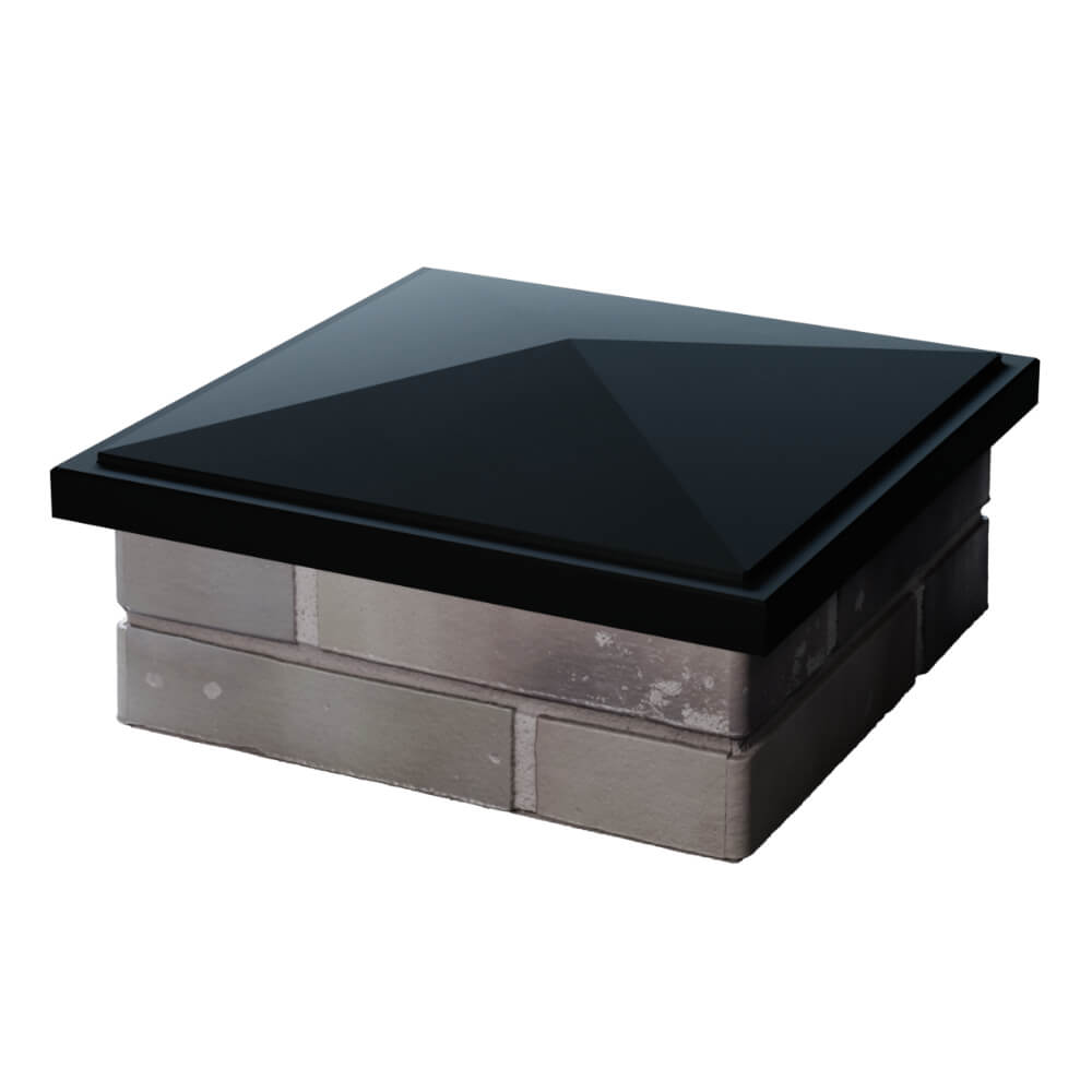 Колпак Zking БонаМоно Черный на столб 1.5х1.5 кирпича (385х385, 400х400мм) в Шахтах фото