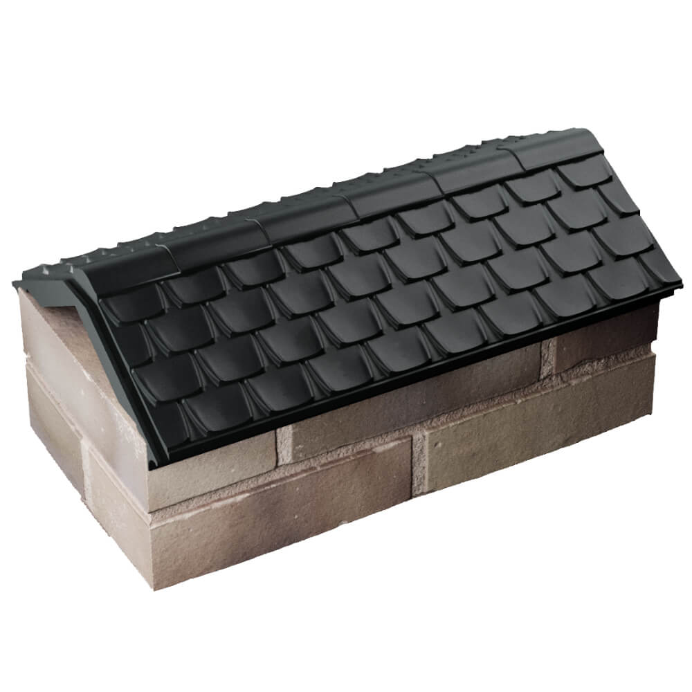 Парапет Zking Эльбрус Черный с посадкой на 1 кирпич (255мм) в Шахтах фото