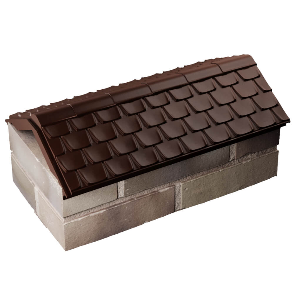 Парапет Zking Эльбрус Коричневый с посадкой на 1 кирпич (255мм) в Шахтах фото