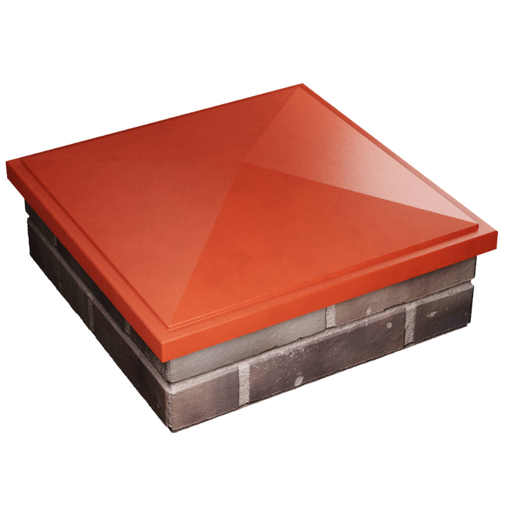 Колпак Zking БонаМоно Красный на столб 2х2 кирпича (515х515, 530х530мм) в Шахтах фото