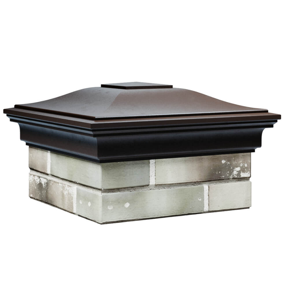 Колпак Zking Монблан Коричневый на столб 1.5х1.5 кирпича (385х385мм) в Шахтах фото