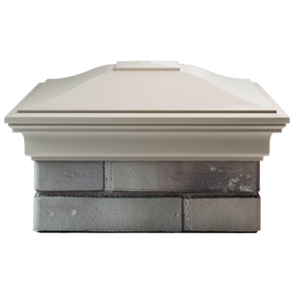 Колпак Zking Монблан Бежевый на столб 1.5х1.5 кирпича (385х385мм) Шахты фото