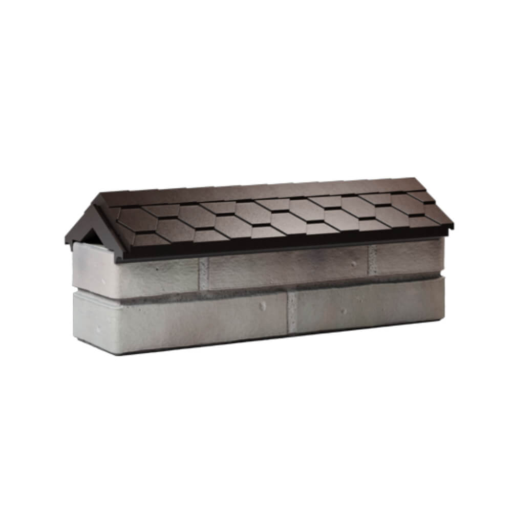 Парапет Zking Эверест Коричневый с посадкой на 0.5 кирпича (130мм) Шахты фото