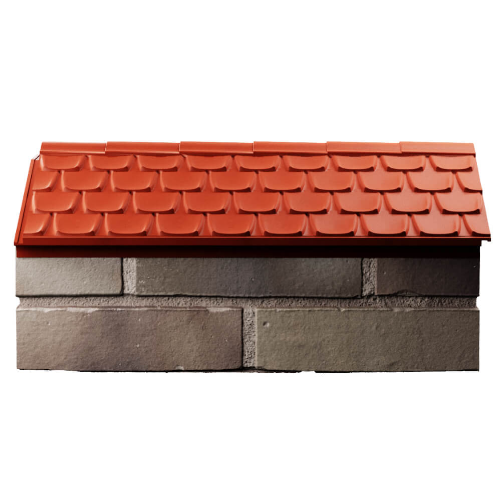 Парапет Zking Эльбрус Красный с посадкой на 1 кирпич (255мм) в Шахтах фото