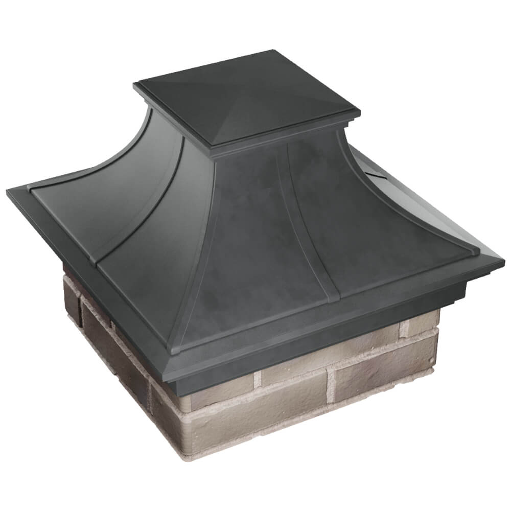 Колпак Zking Монблан Премиум Серый на столб 1.5х1.5 кирпича (385х385мм) в Шахтах фото