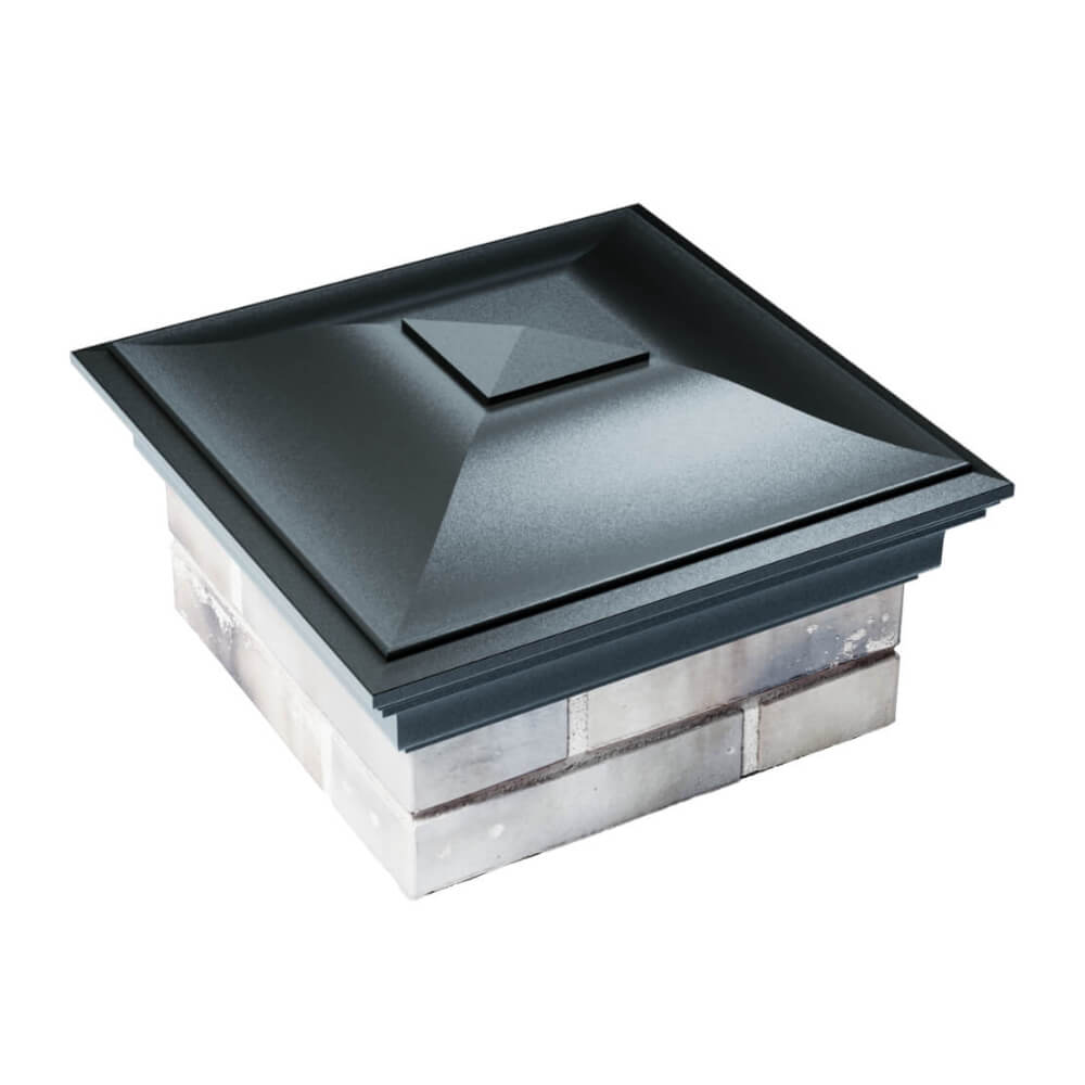 Колпак Zking Монблан Черный на столб 1.5х1.5 еврокирпича 0.7НФ (355х355мм) в Шахтах фото