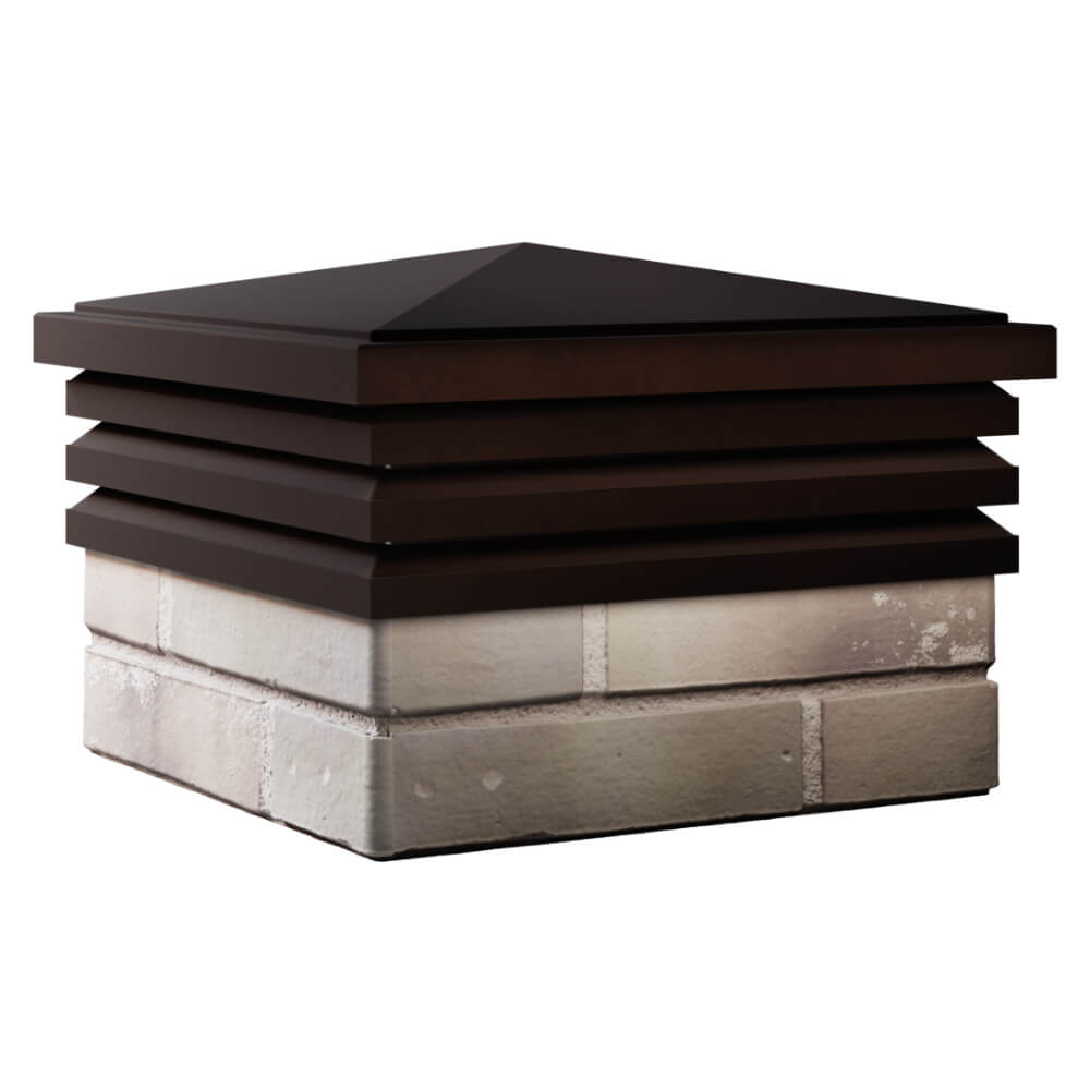 Колпак Zking Бона ХайТек Коричневый на столб 1.5х1.5 кирпича (385х385мм) в Шахтах фото